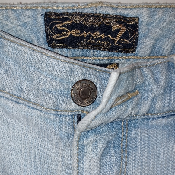 Seven7Jeans 25 BellBottom Baby Blue Jeans - Picture 11 of 11